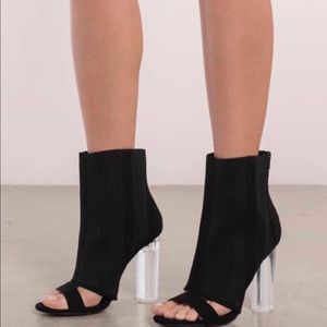 NWOB. Lucite peep toe boot LAST PAIR